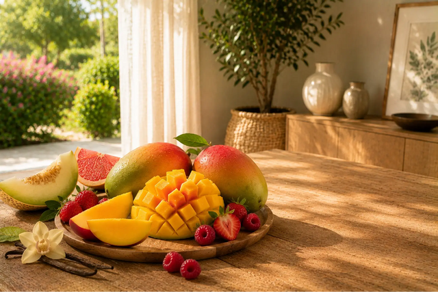 Mango Raumduft: Ein tropischer Fruchtduft voller sonniger Frische und zarter Vanille