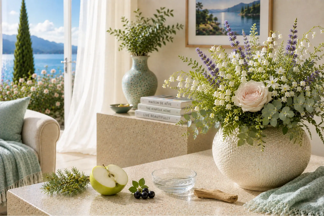 Spa-Raumduft: Ein frischer Wellnessduft mit blumiger Eleganz und warmen Holznoten